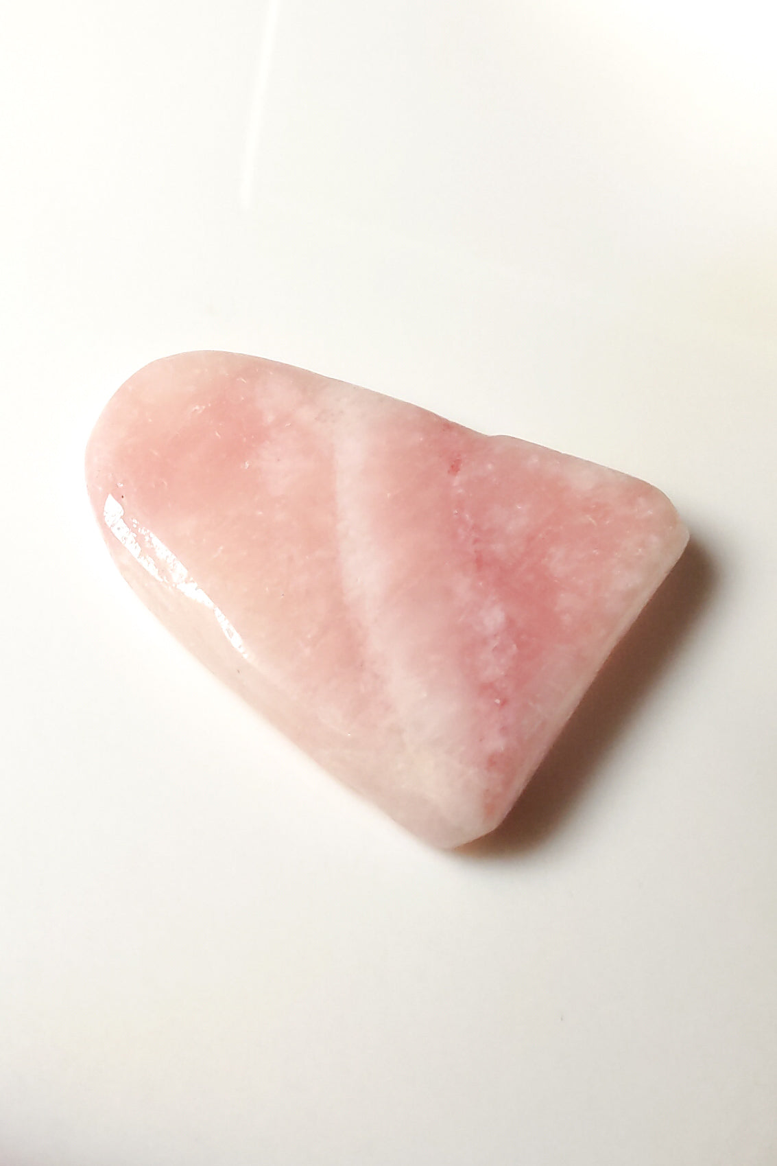 Soft Pink Petalite Polished Pebble from Namibia 36mm 9.8g