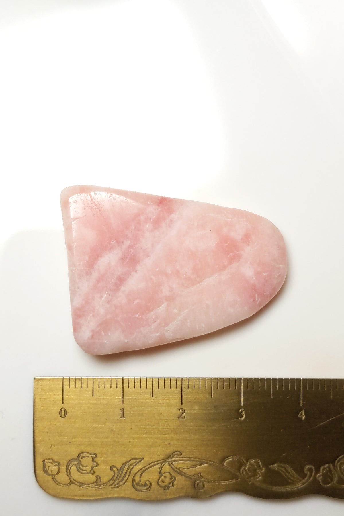 Soft Pink Petalite Polished Pebble from Namibia 36mm 9.8g