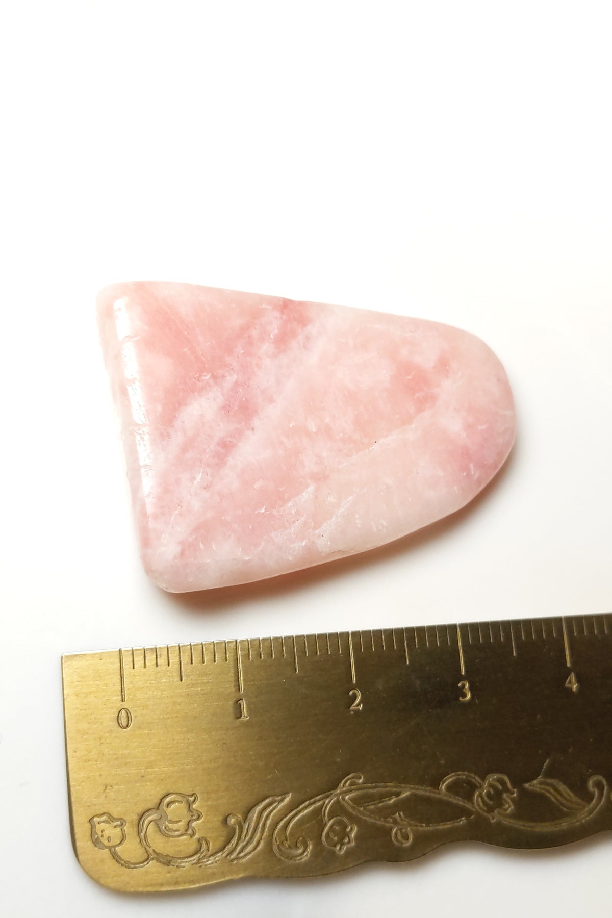 Soft Pink Petalite Polished Pebble from Namibia 36mm 9.8g
