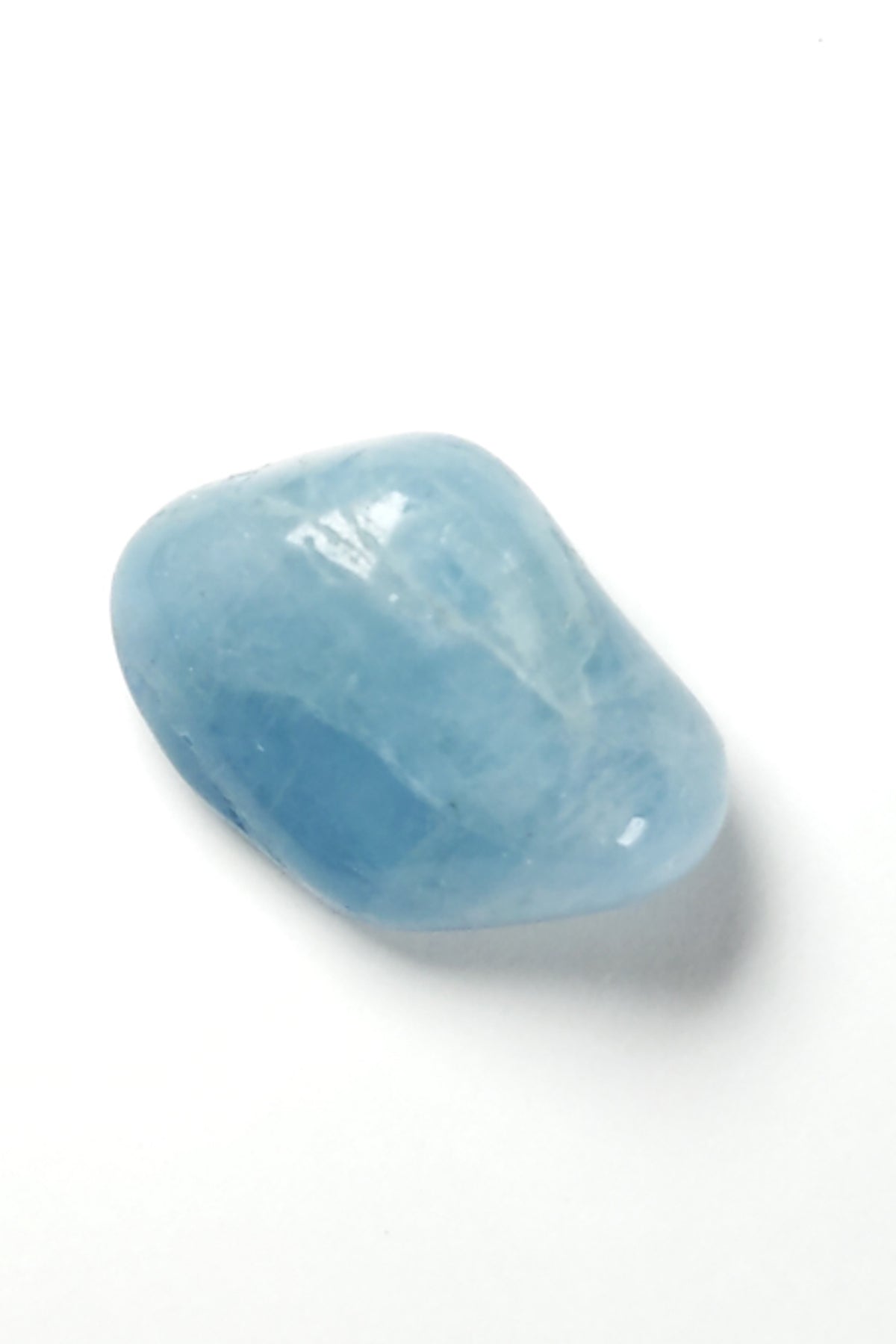 Pale Blue Aquamarine Polished Pebble from Brazil 29mm 11g