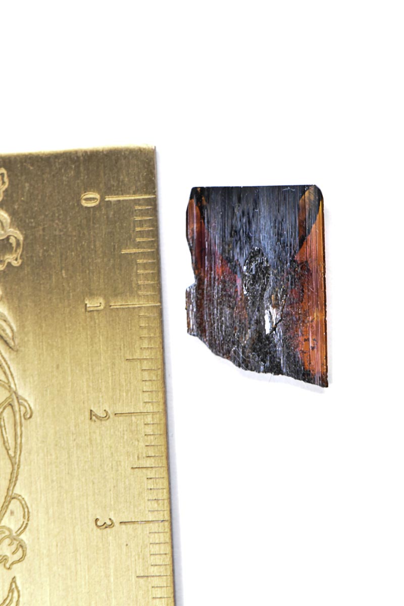 Brookite Crystal with Red-Orange Edges 18mm 0.67g