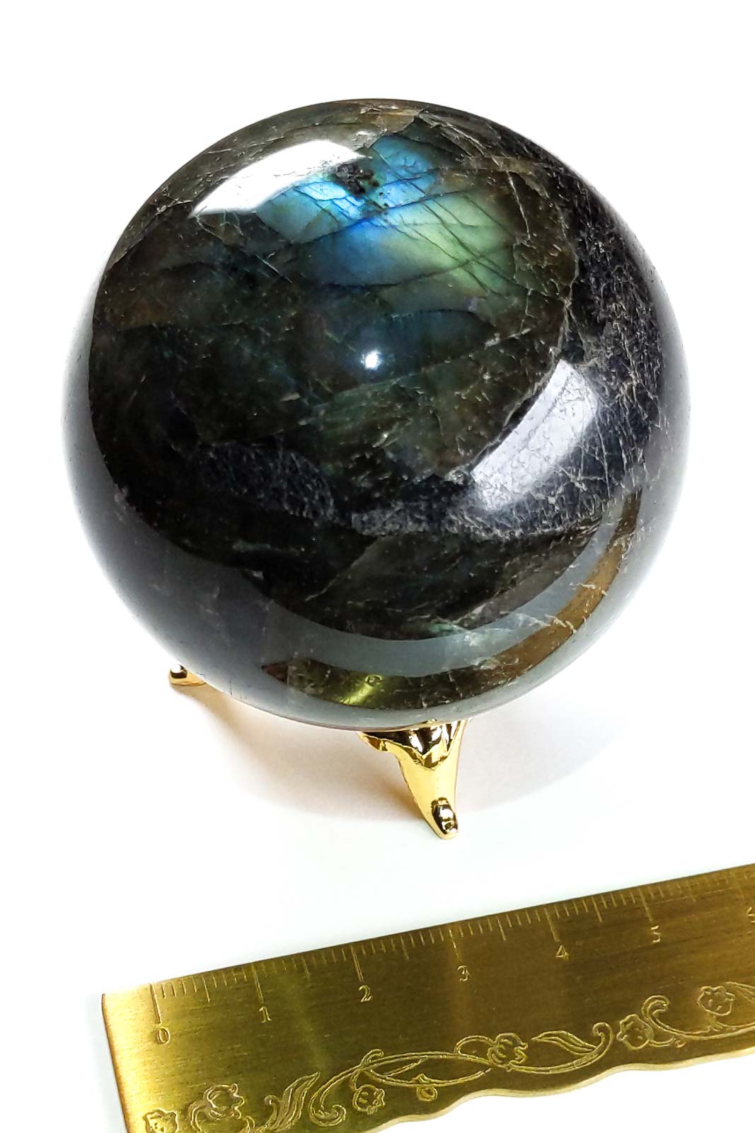 Dark Labradorite Galaxy Sphere