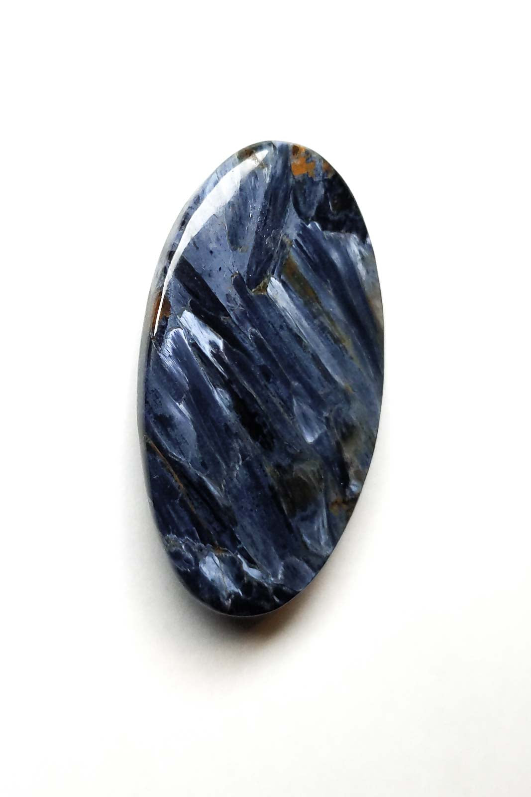 Pietersite Oval Cabochon with Blue-White Chatoyancy 35mm 9g