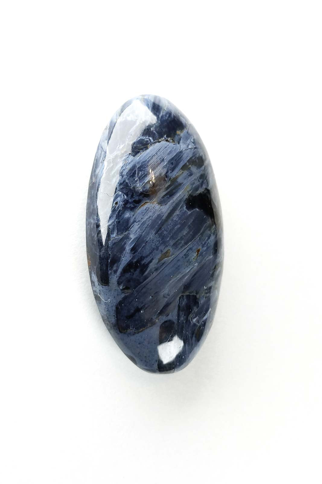 Pietersite Oval Cabochon with Blue-White Chatoyancy 35mm 9g