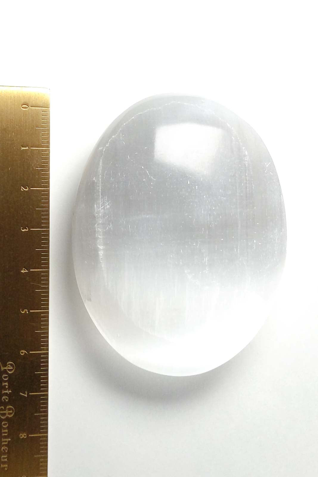 Polished Selenite with a Clouded White Center 69mm 98g