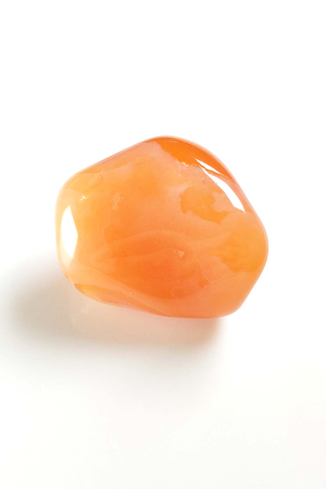Vivid Orange Botswana Carnelian Pebble 25mm 10g