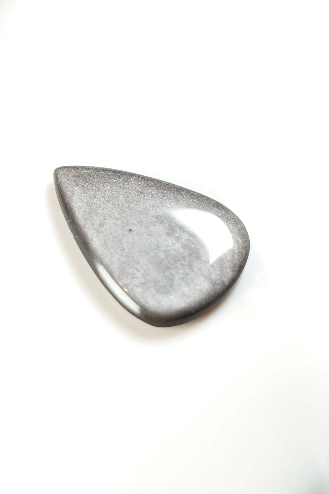 Silver Obsidian Polished Tear Shaped - Mexico 33mm 4.77g