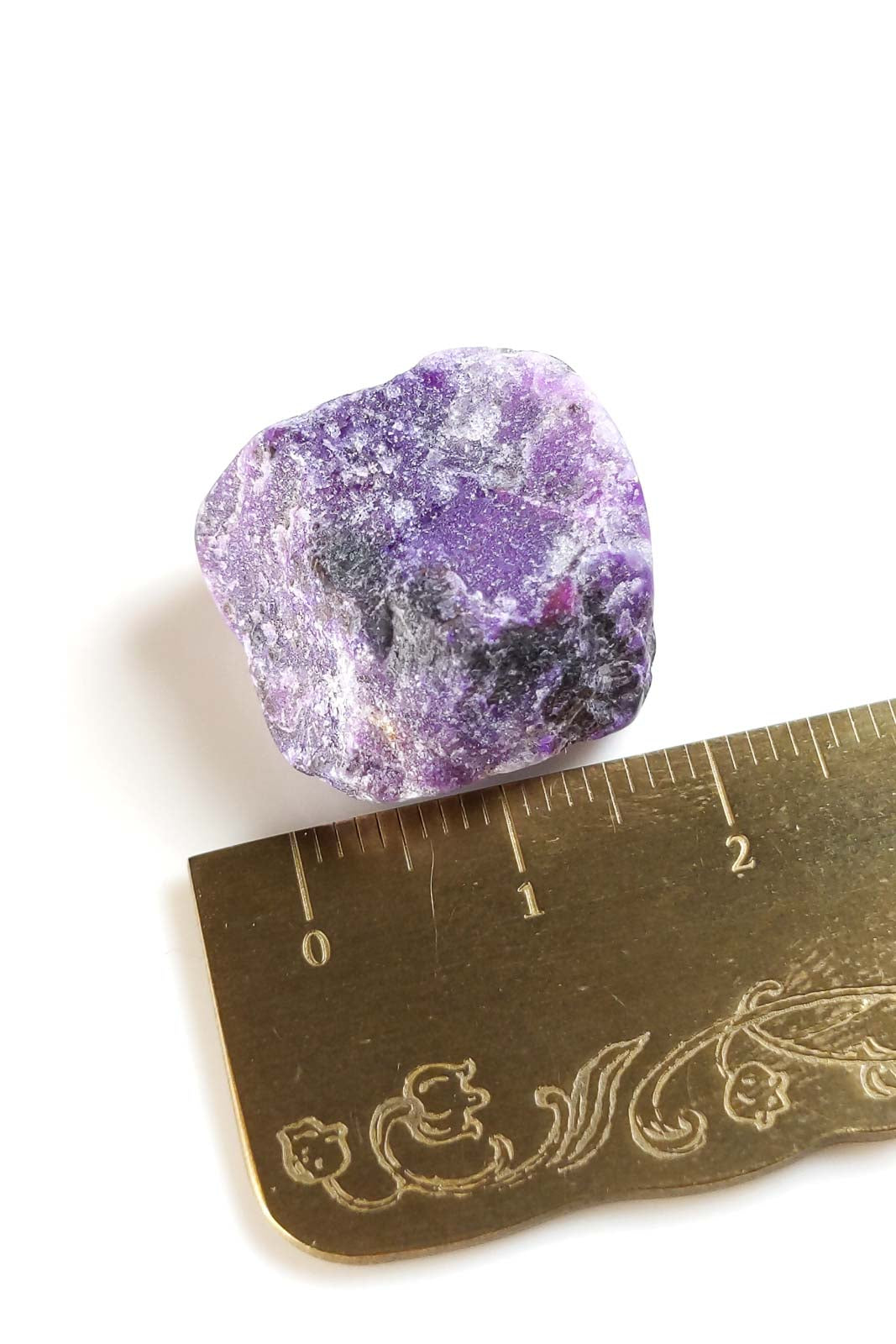 Violet Sugilite with White Granular Pattern 23mm 7.8g