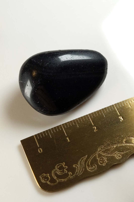 Black Obsidian Polished — Mexico 32mm 12.7g