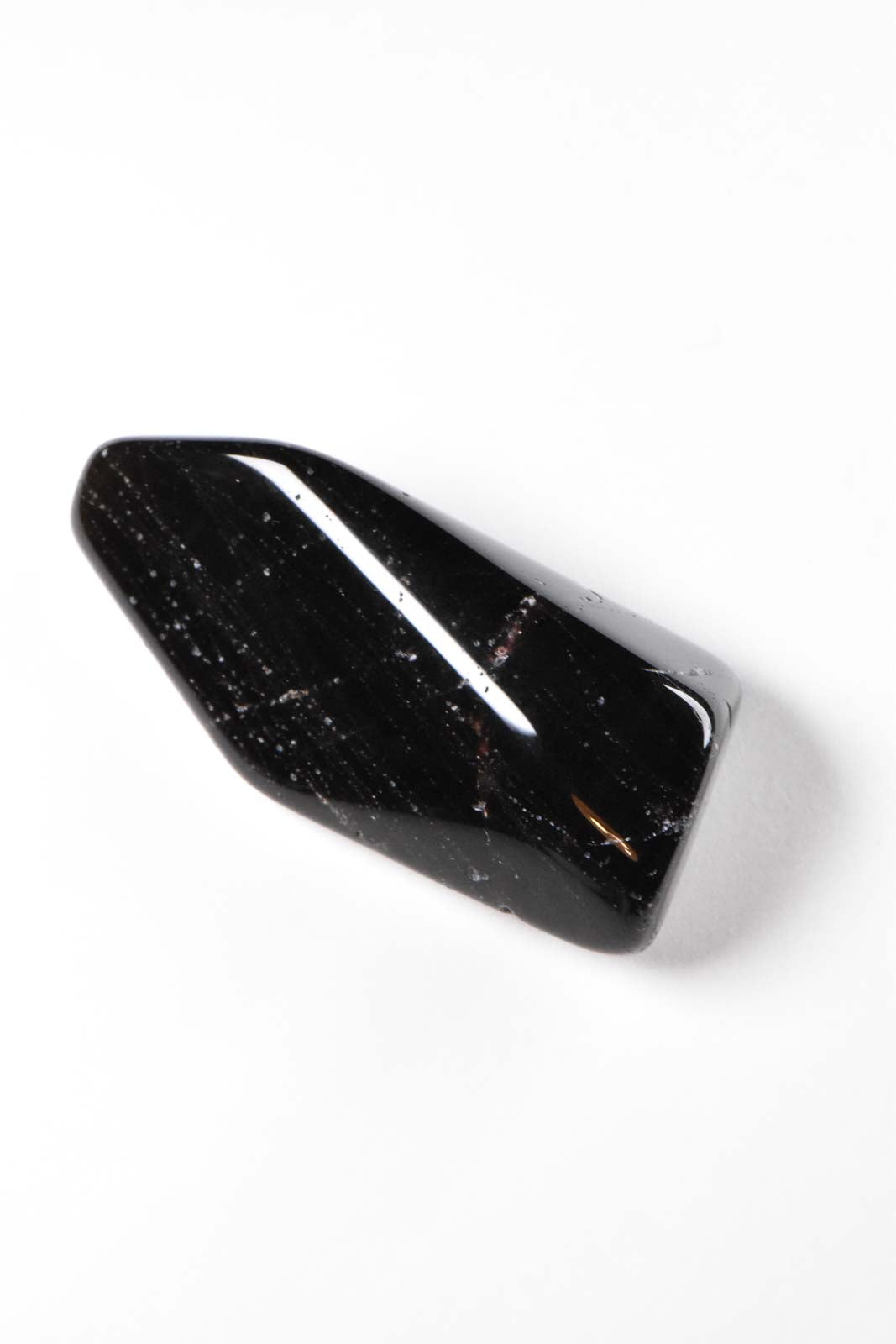 Black Smoky Quartz Polished Pebble 64mm 58g