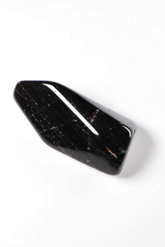 Black Smoky Quartz Polished Pebble 64mm 58g