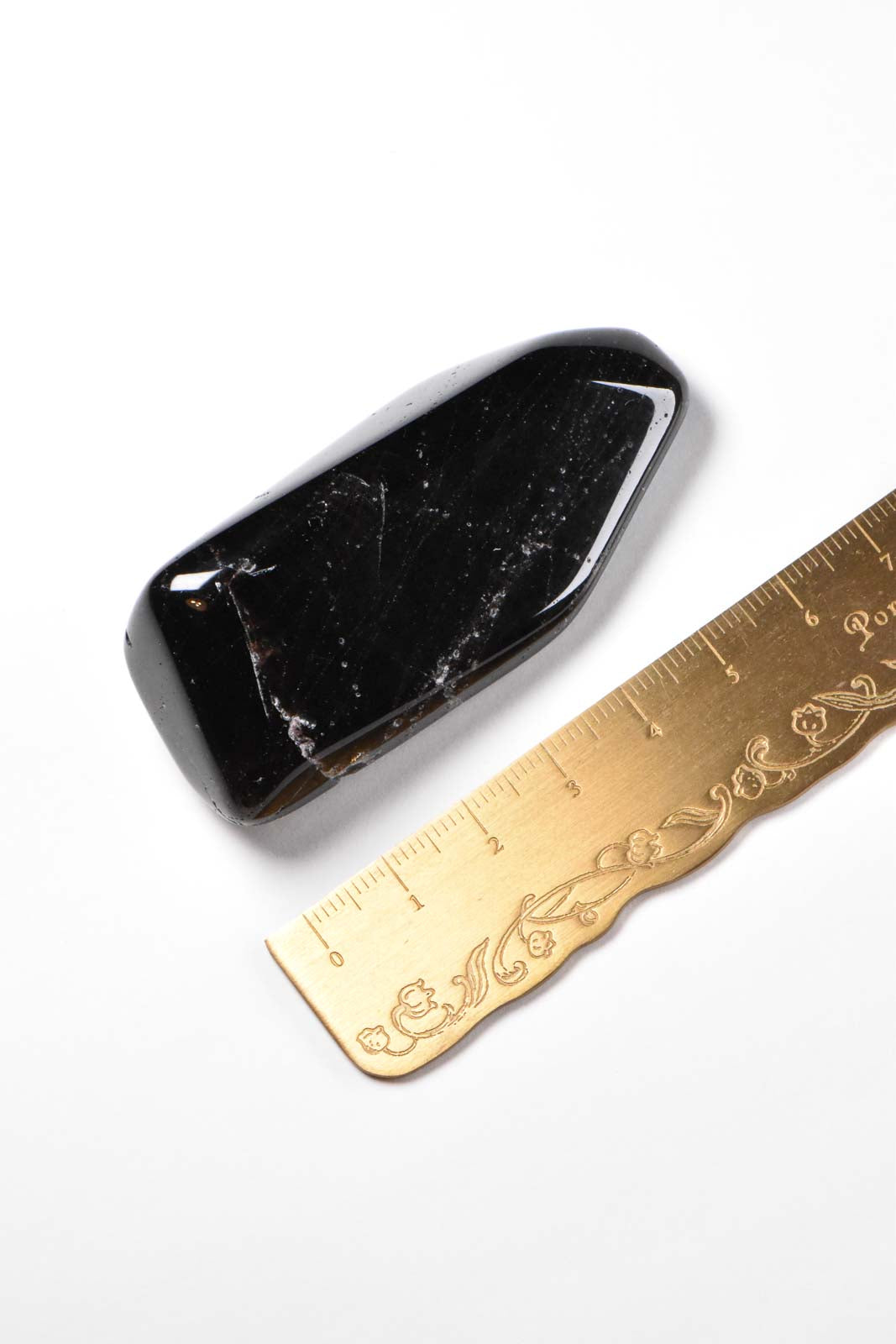 Black Smoky Quartz Polished Pebble 64mm 58g