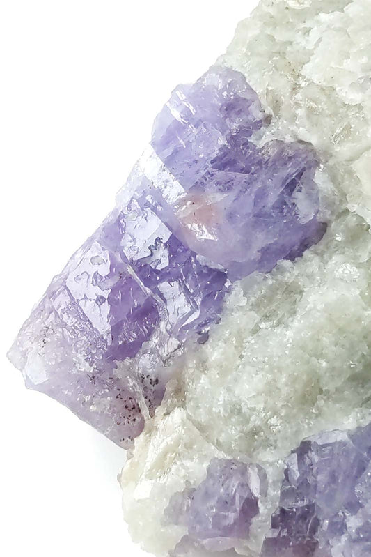 Pale Lilac Hackmanite on White Matrix 105mm 204g