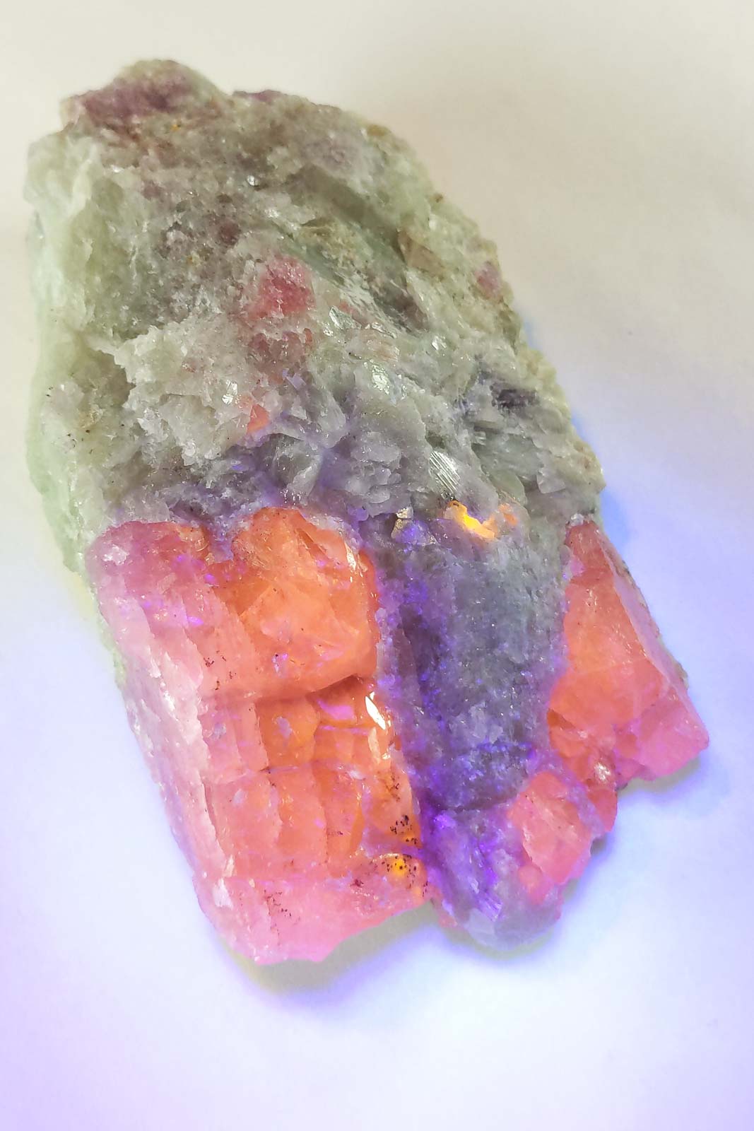Pale Lilac Hackmanite on White Matrix 105mm 204g