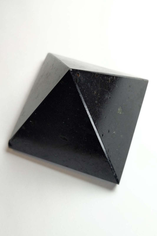 Polished Black Tourmaline Pyramid 54mm 153g