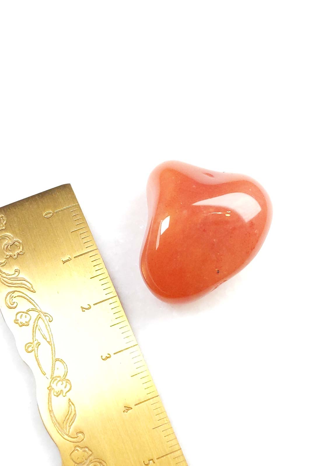 Vivid Orange Botswana Carnelian Pebble 28mm 13g