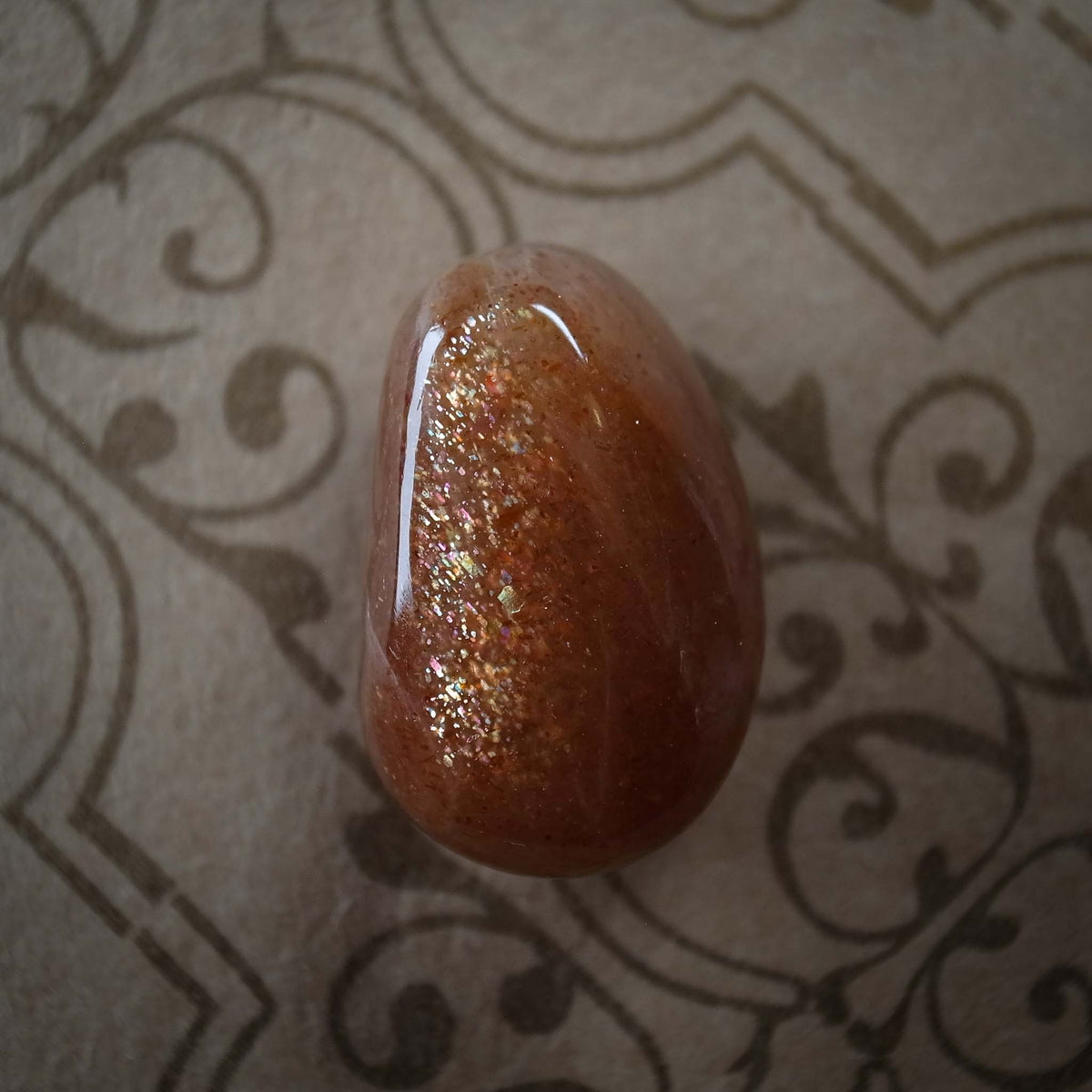 Starry Aventurescence Polished Oligoclase Sunstone 24mm 6.2g