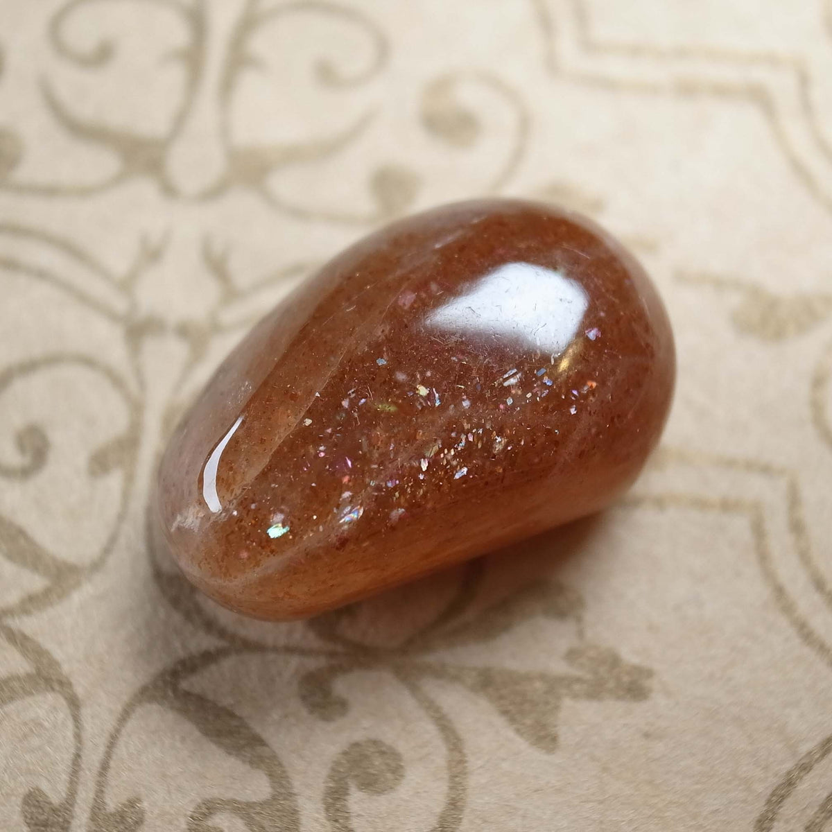 Starry Aventurescence Polished Oligoclase Sunstone 24mm 6.2g