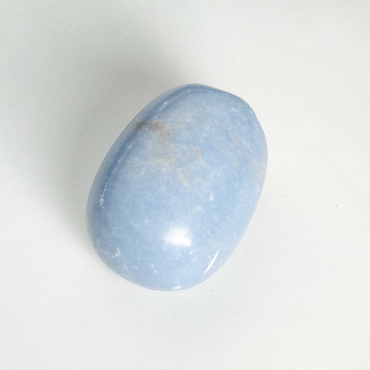 Blue Anhydrite Polished Pebble - Peru 32mm 30g