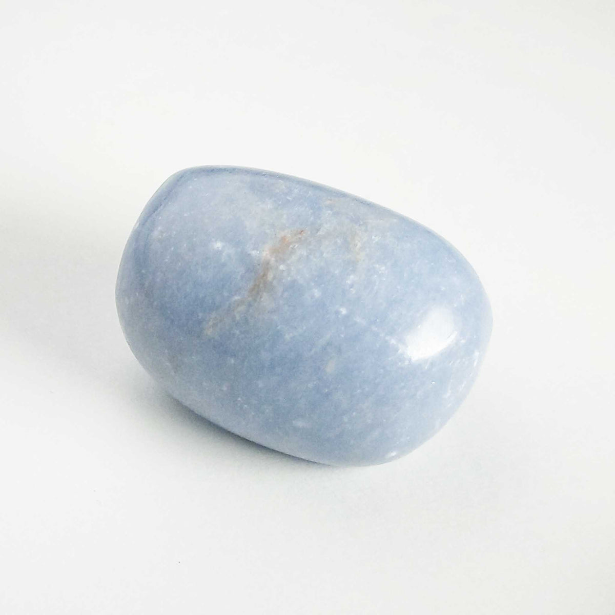 Blue Anhydrite Polished Pebble - Peru 32mm 30g