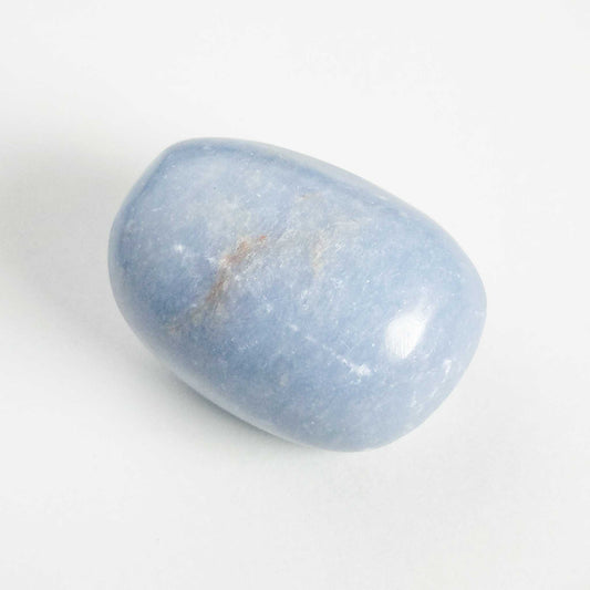 Blue Anhydrite Polished Pebble - Peru 32mm 30g
